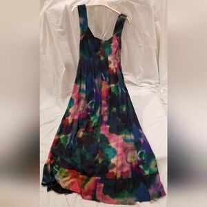 Multi colored open back dress